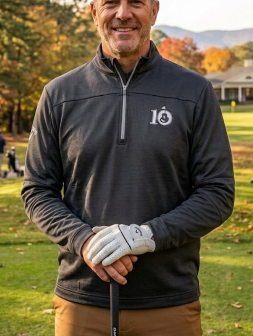 Callaway WeatherSeries 1/4-Zip Golf Pullover | Men’s Small | Charcoal / Black